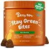 Zesty Paws Stay Green Bites Chicken Flavored Soft Chews Digestive Supplement For Dogs