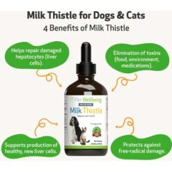 Pet Wellbeing Milk Thistle Bacon Flavored Liquid Liver Supplement For Dogs & Cats 12 Pet Wellbeing Milk Thistle Bacon Flavored Liquid Liver Supplement For Dogs & Cats -Pet Wellness 141557 PT3. AC SS1800 V1697655342