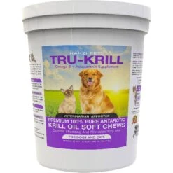Hanzi Pets Tru-Krill Antarctic Krill Oil Omega-3 & Astaxanthin Dog & Cat Soft Chews