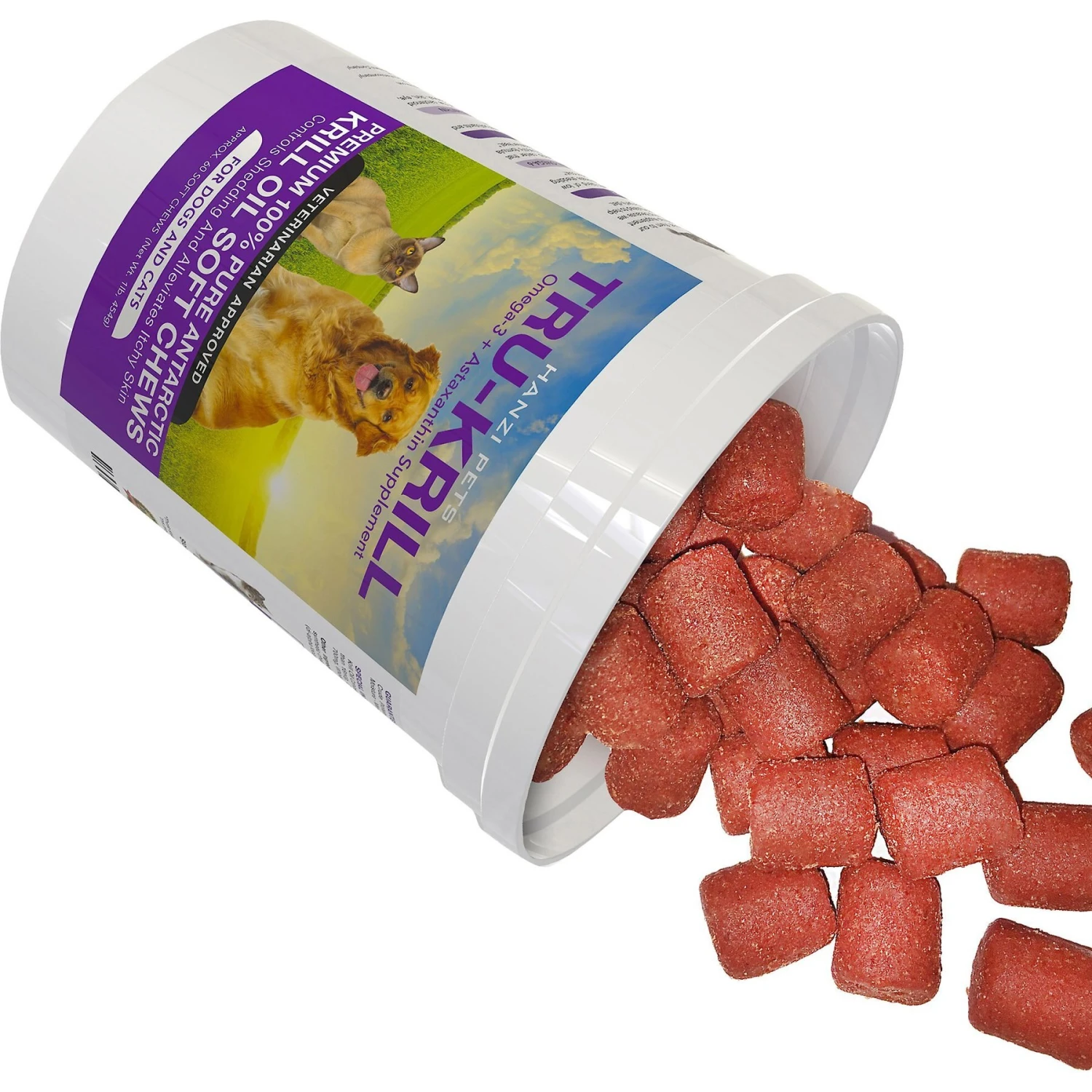 Hanzi Pets Tru-Krill Antarctic Krill Oil Omega-3 & Astaxanthin Dog & Cat Soft Chews 4 Hanzi Pets Tru-Krill Antarctic Krill Oil Omega-3 & Astaxanthin Dog & Cat Soft Chews - Image 4