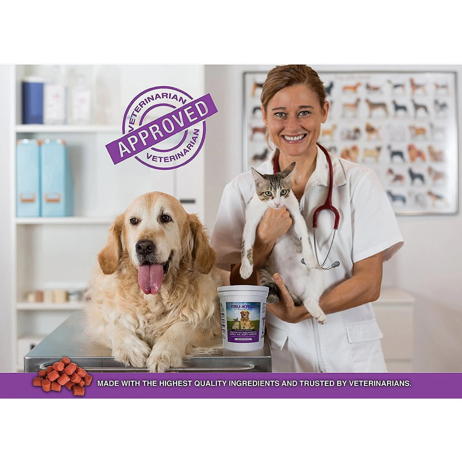 Hanzi Pets Tru-Krill Antarctic Krill Oil Omega-3 & Astaxanthin Dog & Cat Soft Chews 7 Hanzi Pets Tru-Krill Antarctic Krill Oil Omega-3 & Astaxanthin Dog & Cat Soft Chews - Image 7