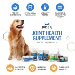 TopDog Health GlycanAid HA Factor Hip & Joint Chewables Dog Supplement 13 TopDog Health GlycanAid HA Factor Hip & Joint Chewables Dog Supplement -Pet Wellness 142359 PT4. AC SS1800 V1659996659