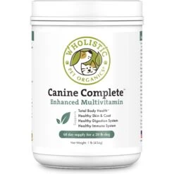 Wholistic Pet Organics Canine Complete Enhanced Daily Multivitamin For Dogs Supplement