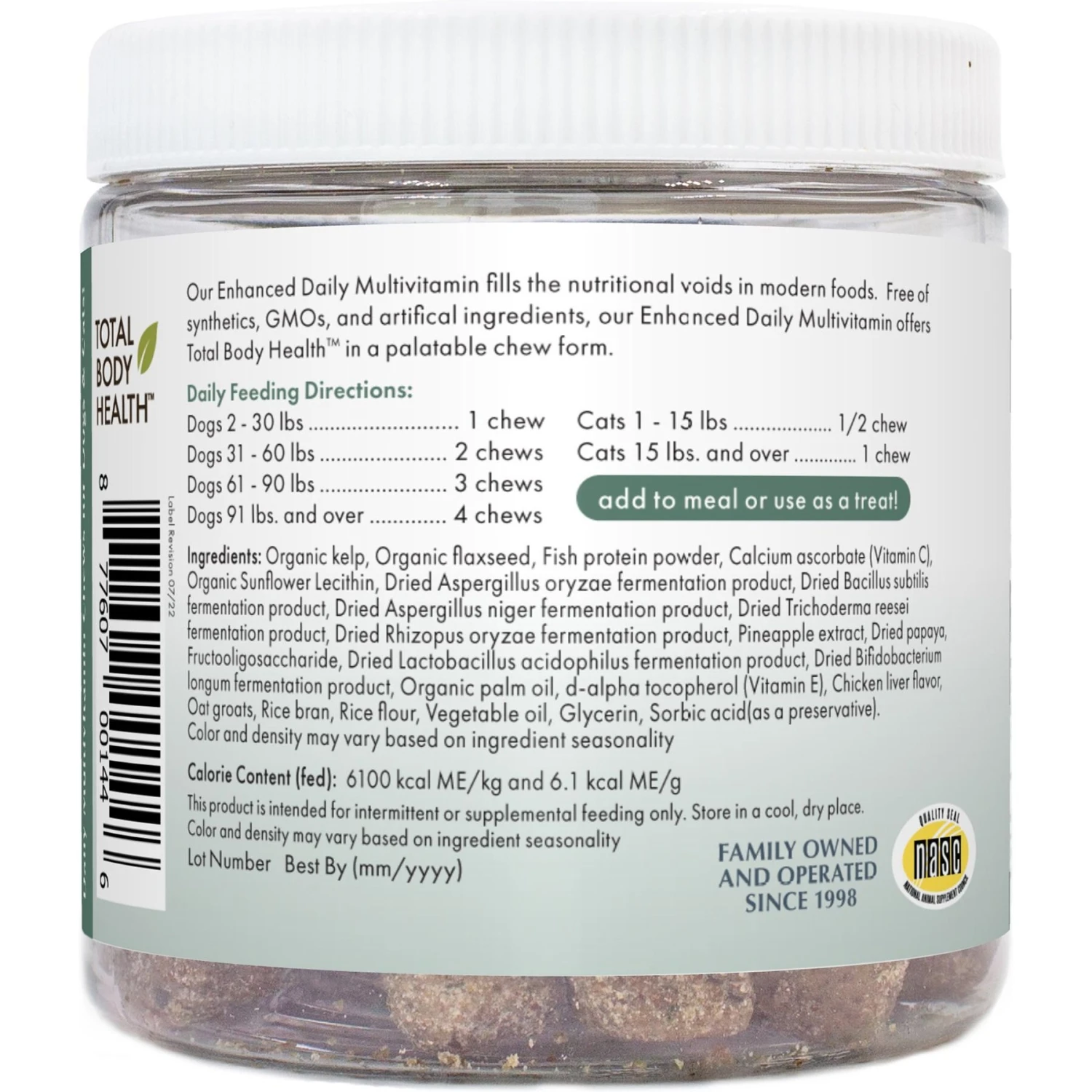 Wholistic Pet Organics Enhanced Daily Multivitamin Soft Chew Dog Supplement 3 Wholistic Pet Organics Enhanced Daily Multivitamin Soft Chew Dog Supplement - Image 3