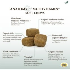 Wholistic Pet Organics Enhanced Daily Multivitamin Soft Chew Dog Supplement 9 Wholistic Pet Organics Enhanced Daily Multivitamin Soft Chew Dog Supplement -Pet Wellness 142741 PT3. AC SS1800 V1685464064