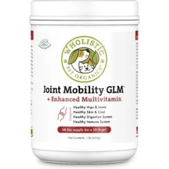 Wholistic Pet Organics Joint Mobility GLM Enhanced Multivitamin With Joint Support For Dogs & Cats Supplement