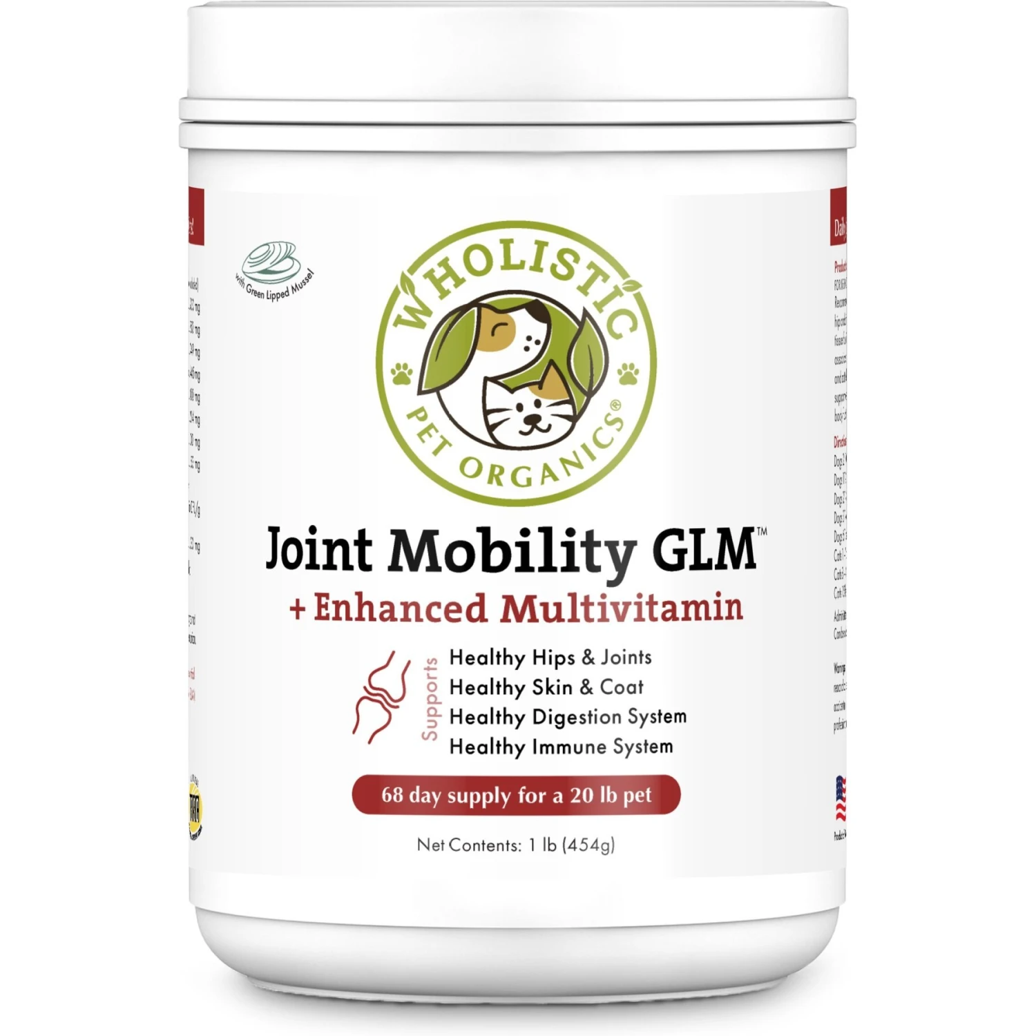 Wholistic Pet Organics Joint Mobility GLM Enhanced Multivitamin With Joint Support For Dogs & Cats Supplement 1 Wholistic Pet Organics Joint Mobility GLM Enhanced Multivitamin With Joint Support For Dogs & Cats Supplement