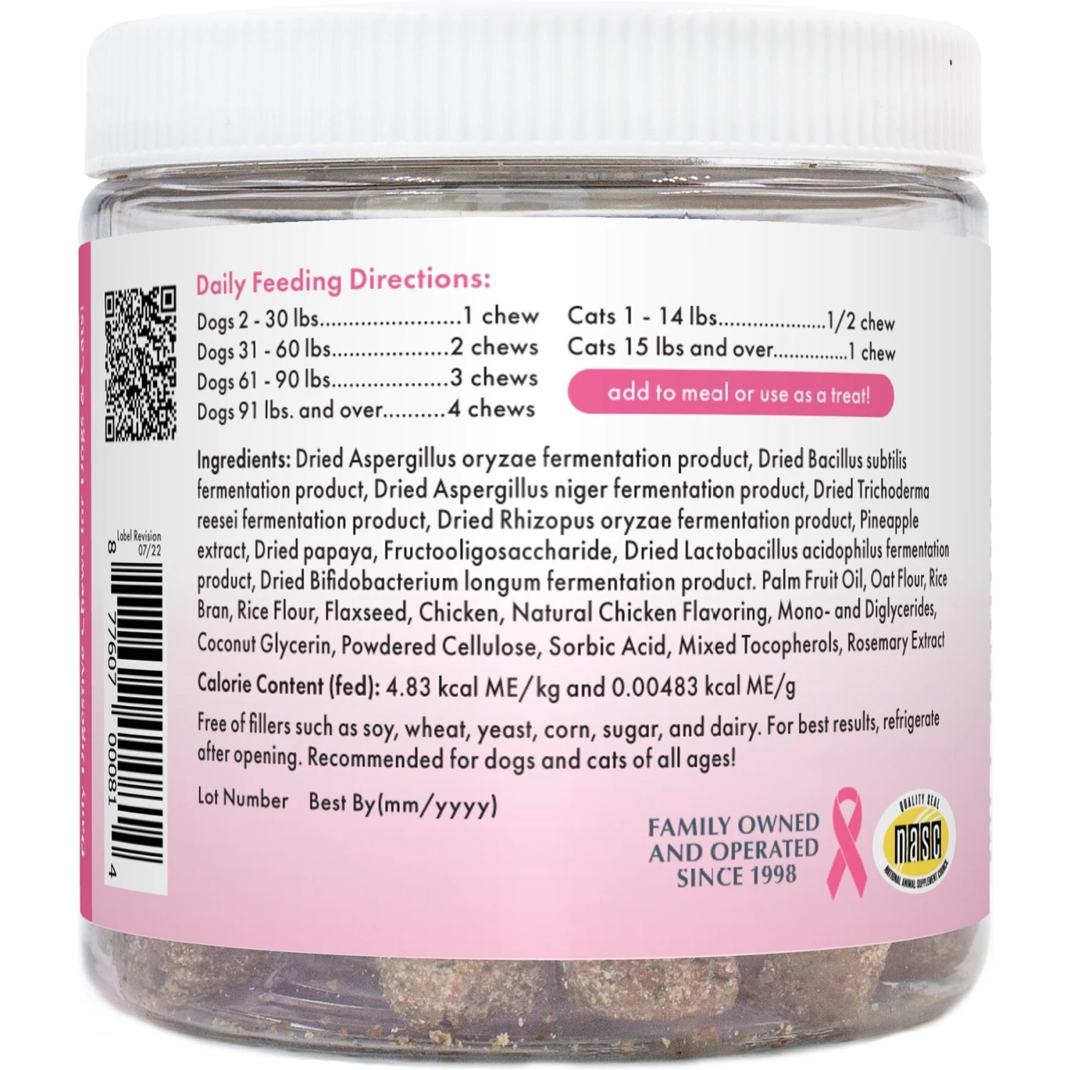 Wholistic Pet Organics Daily Digestive Support Soft Chew Dog & Cat Supplement 3 Wholistic Pet Organics Daily Digestive Support Soft Chew Dog & Cat Supplement - Image 3