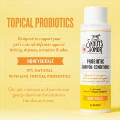 Skout's Honor Probiotic Honeysuckle Pet Shampoo & Conditioner, 16-oz Bottle -Pet Wellness 144675 PT3. AC SS1800 V1658199822