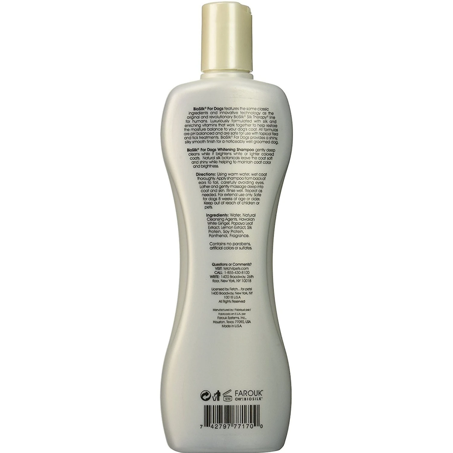 BioSilk Therapy Whitening Dog Shampoo, 12-oz Bottle 2 BioSilk Therapy Whitening Dog Shampoo, 12-oz Bottle - Image 2