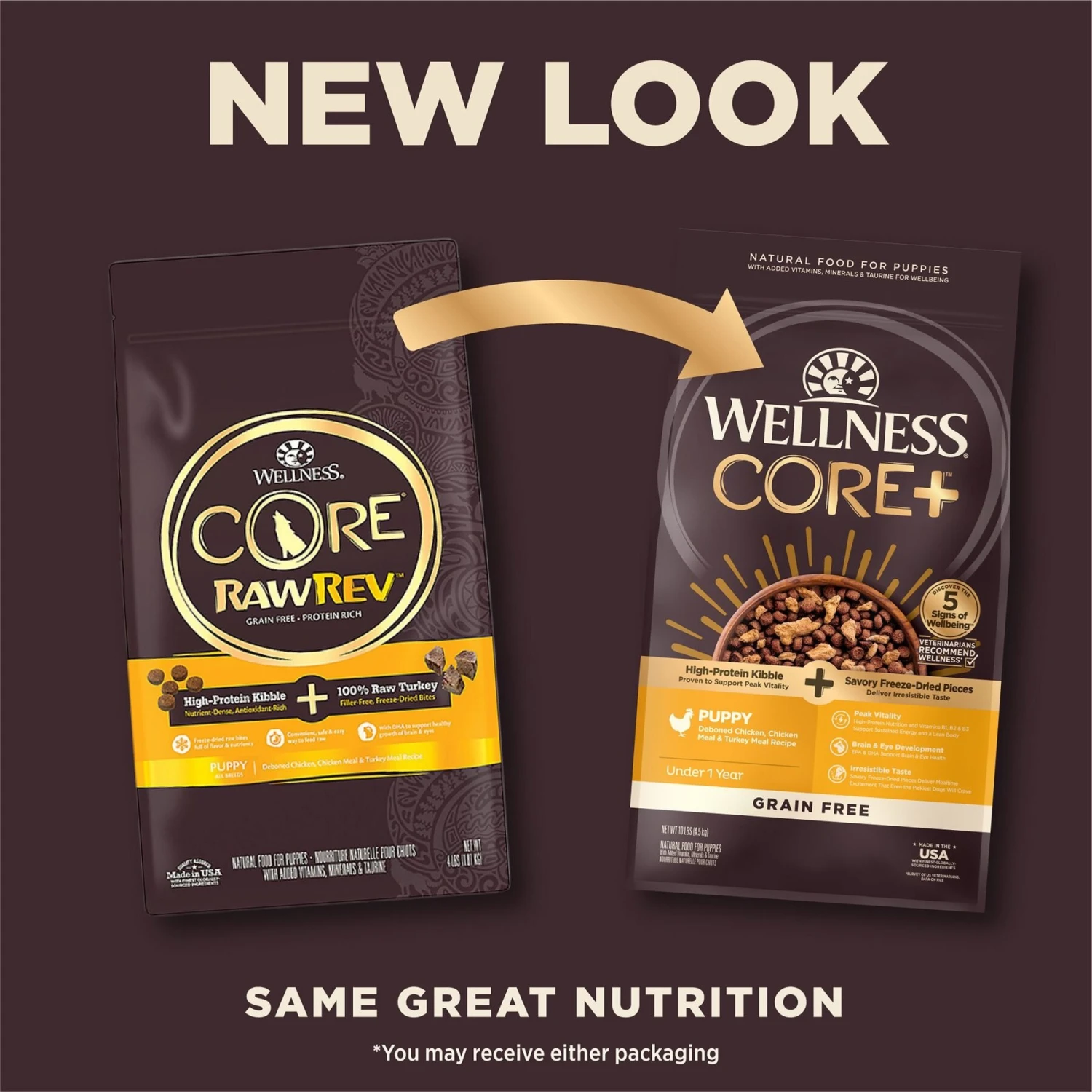 Wellness CORE RawRev Grain-Free Puppy Recipe With Freeze-Dried Turkey Dry Dog Food 2 Wellness CORE RawRev Grain-Free Puppy Recipe With Freeze-Dried Turkey Dry Dog Food - Image 2