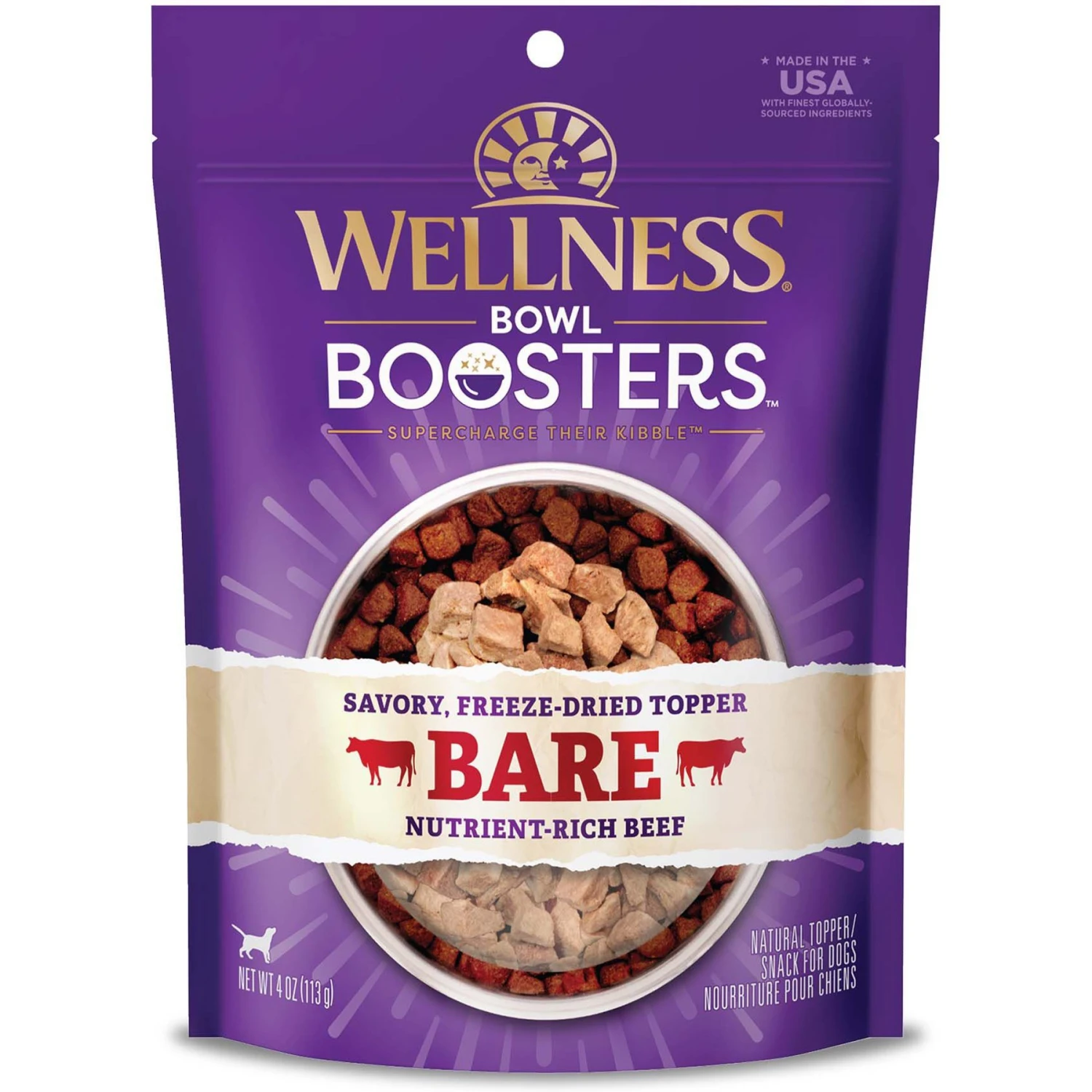 Wellness CORE Bowl Boosters Bare Beef Freeze-Dried Dog Food Mixer Or Topper 1 Wellness CORE Bowl Boosters Bare Beef Freeze-Dried Dog Food Mixer Or Topper