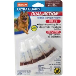 Hartz UltraGuard Dual Action Flea & Tick Spot Treatment For Dogs 61-150 Lbs+