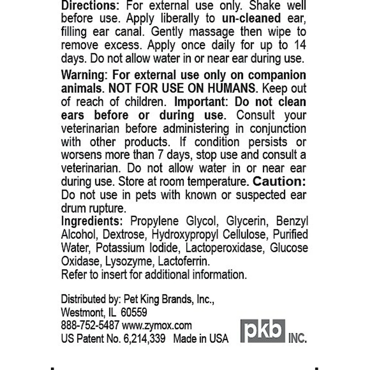 Zymox Hydrocortisone Free Dog & Cat Ear Infection Solution, 1.25-oz Bottle 4 Zymox Hydrocortisone Free Dog & Cat Ear Infection Solution, 1.25-oz Bottle - Image 4