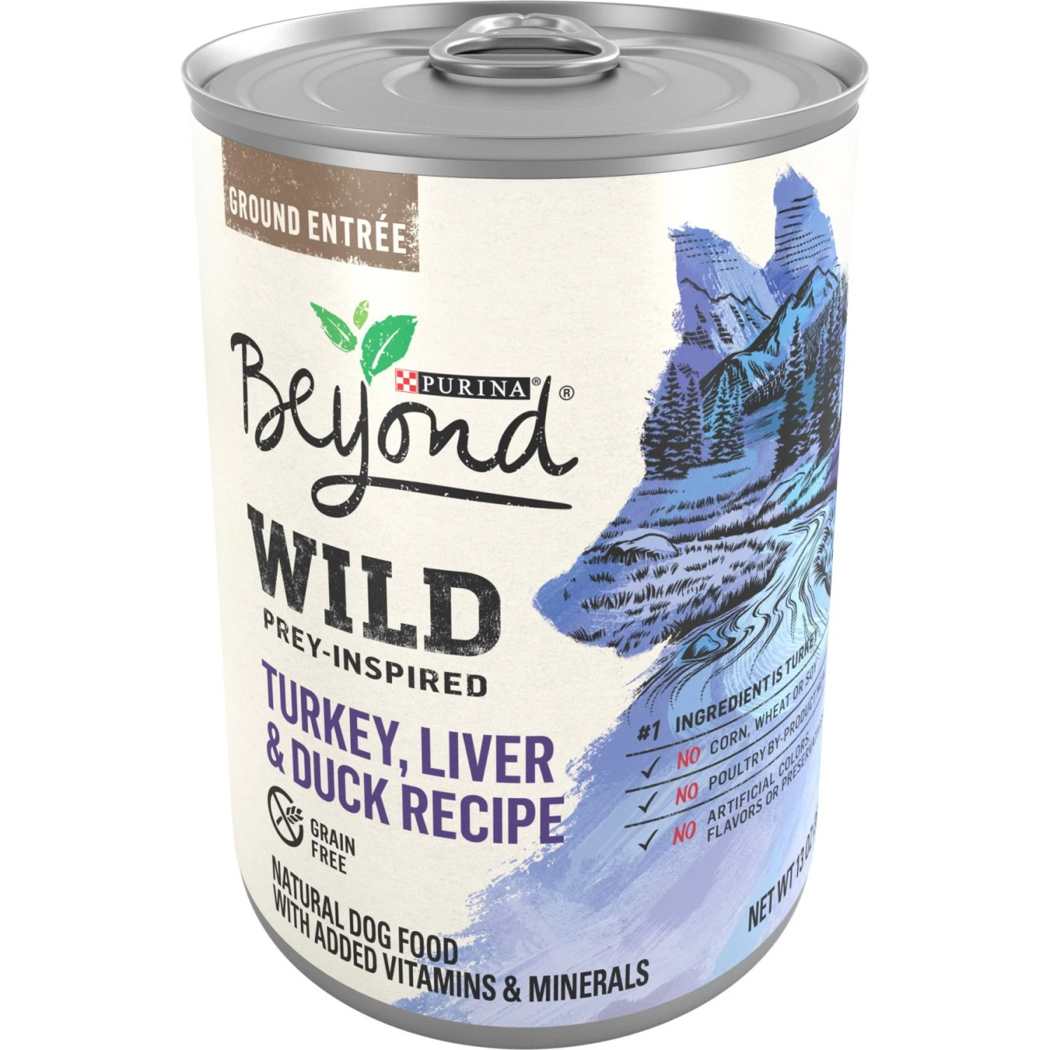Purina Beyond Wild Prey-Inspired Grain-Free High Protein Turkey, Liver & Duck Pate Recipe Canned Dog Food 1 Purina Beyond Wild Prey-Inspired Grain-Free High Protein Turkey, Liver & Duck Pate Recipe Canned Dog Food