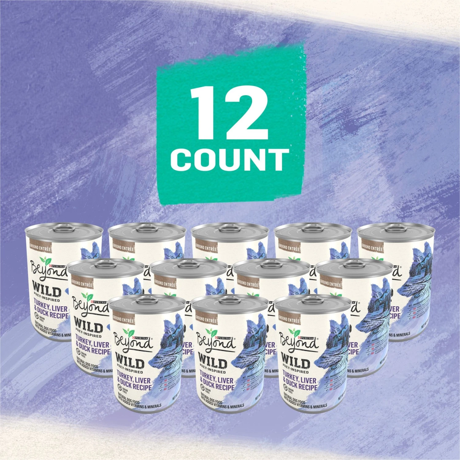 Purina Beyond Wild Prey-Inspired Grain-Free High Protein Turkey, Liver & Duck Pate Recipe Canned Dog Food 2 Purina Beyond Wild Prey-Inspired Grain-Free High Protein Turkey, Liver & Duck Pate Recipe Canned Dog Food - Image 2