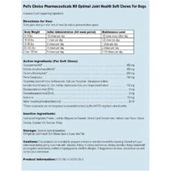 Pet's Choice Pharmaceuticals K9 Optimal Joint Health Soft Chew Dog Supplement -Pet Wellness 148638 PT2. AC SS1800 V1528227717