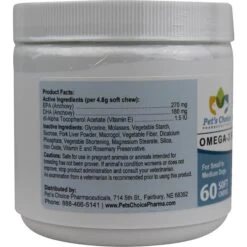 Pet's Choice Pharmaceuticals Skin & Coat Small To Medium Breed Soft Chews Dog Supplements -Pet Wellness 148707 PT2. AC SS1800 V1619998046