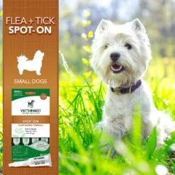 Vet's Best Flea & Tick Spot Treatment For Dogs, Under 15 Lbs -Pet Wellness 150171 PT3. AC SS1800 V1532987830