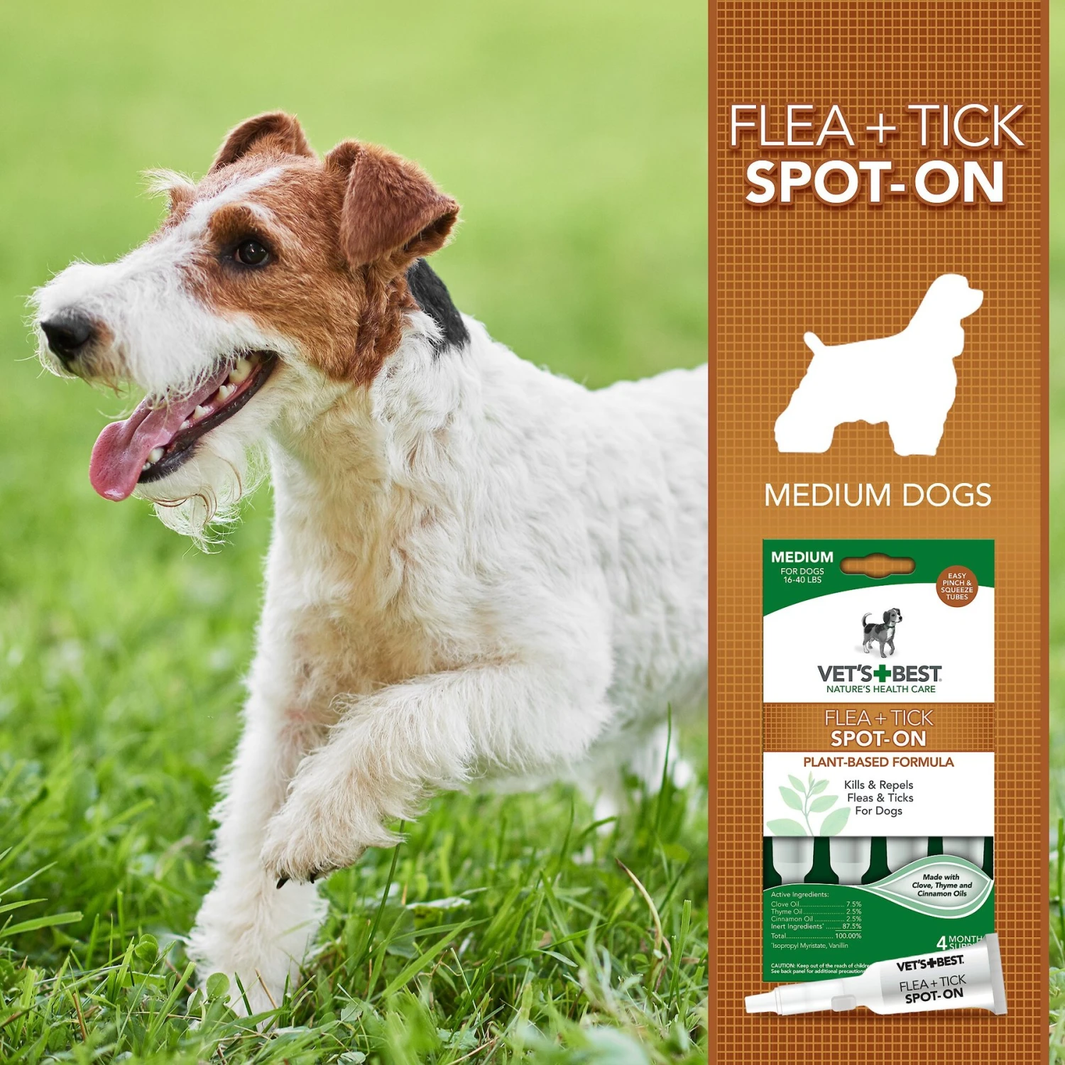 Vet's Best Flea & Tick Spot Treatment For Dogs, 16-40 Lbs 4 Vet's Best Flea & Tick Spot Treatment For Dogs, 16-40 Lbs - Image 4