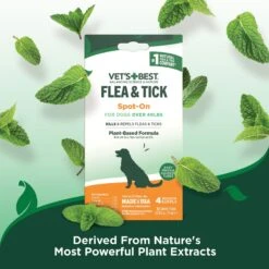 Vet's Best Flea & Tick Spot Treatment For Dogs, Over 40 Lbs -Pet Wellness 150173 PT3. AC SS1800 V1532988121