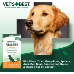 Vet's Best Flea & Tick Spot Treatment For Dogs, Over 40 Lbs -Pet Wellness 150173 PT4. AC SS1800 V1532987824