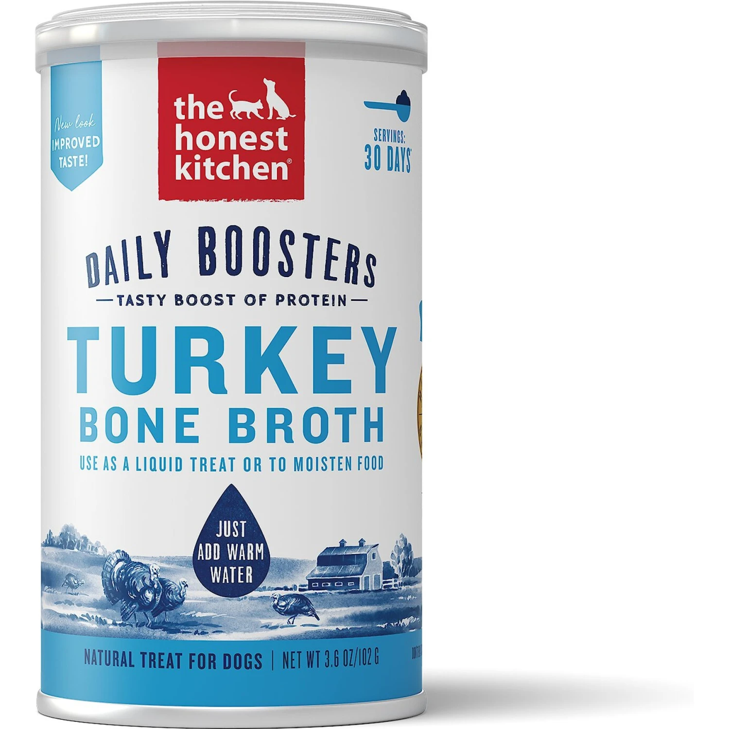 The Honest Kitchen Daily Boosters Turkey Bone Broth With Turmeric For Dogs 1 The Honest Kitchen Daily Boosters Turkey Bone Broth With Turmeric For Dogs