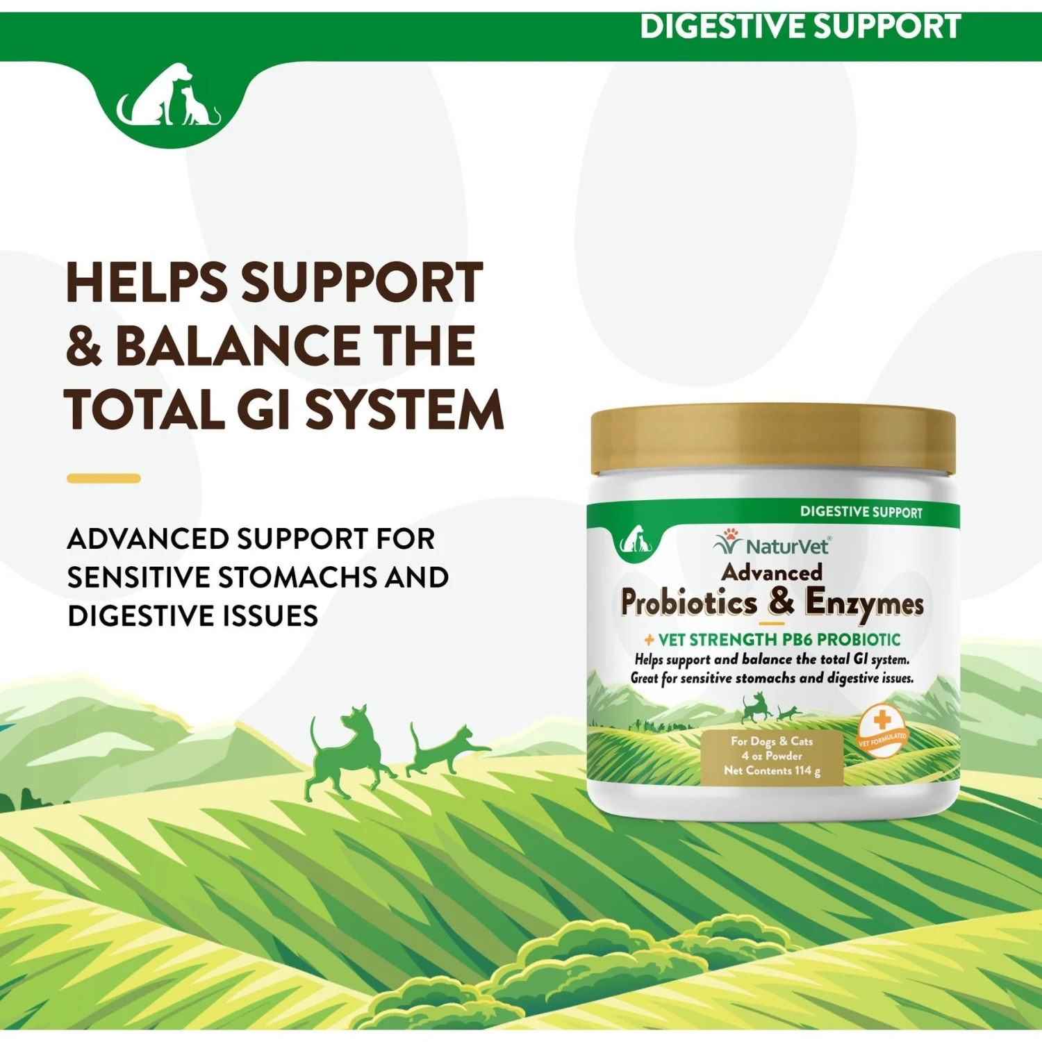 NaturVet Advanced Probiotics & Enzymes Plus Vet Strength PB6 Probiotic Powder Digestive Supplement For Cats & Dogs 3 NaturVet Advanced Probiotics & Enzymes Plus Vet Strength PB6 Probiotic Powder Digestive Supplement For Cats & Dogs - Image 3