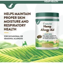 NaturVet Hemp Soft Chews Allergy Supplement For Dogs -Pet Wellness 150346 PT2. AC SS1800 V1698697412