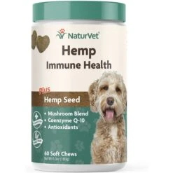 NaturVet Hemp Soft Chews Immune Supplement For Dogs
