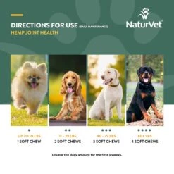 NaturVet Hemp Soft Chews Joint Supplement For Dogs -Pet Wellness 150351 PT6. AC SS1800 V1698696470