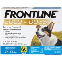 Frontline Gold For Dogs Flea & Tick Treatment (Medium Dog, 23-44 Lbs.)