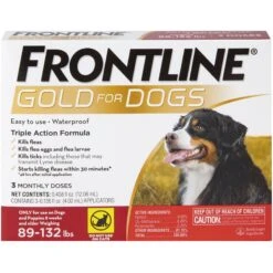 Frontline Gold For Dogs Flea & Tick Treatment (Extra Large Dog, 89-132 Lbs.)