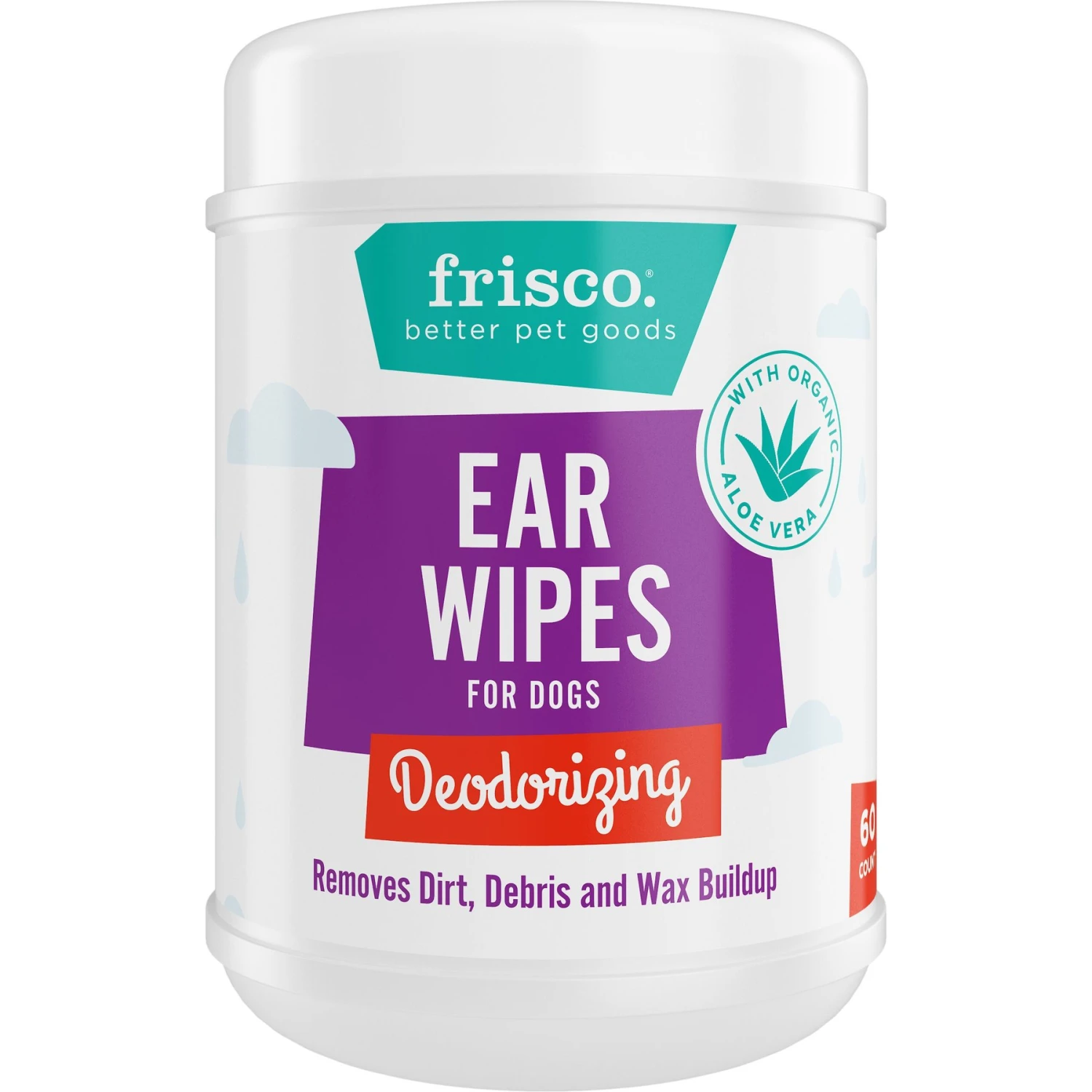 Frisco Deodorizing Ear Wipes With Aloe For Dogs & Puppies 1 Frisco Deodorizing Ear Wipes With Aloe For Dogs & Puppies