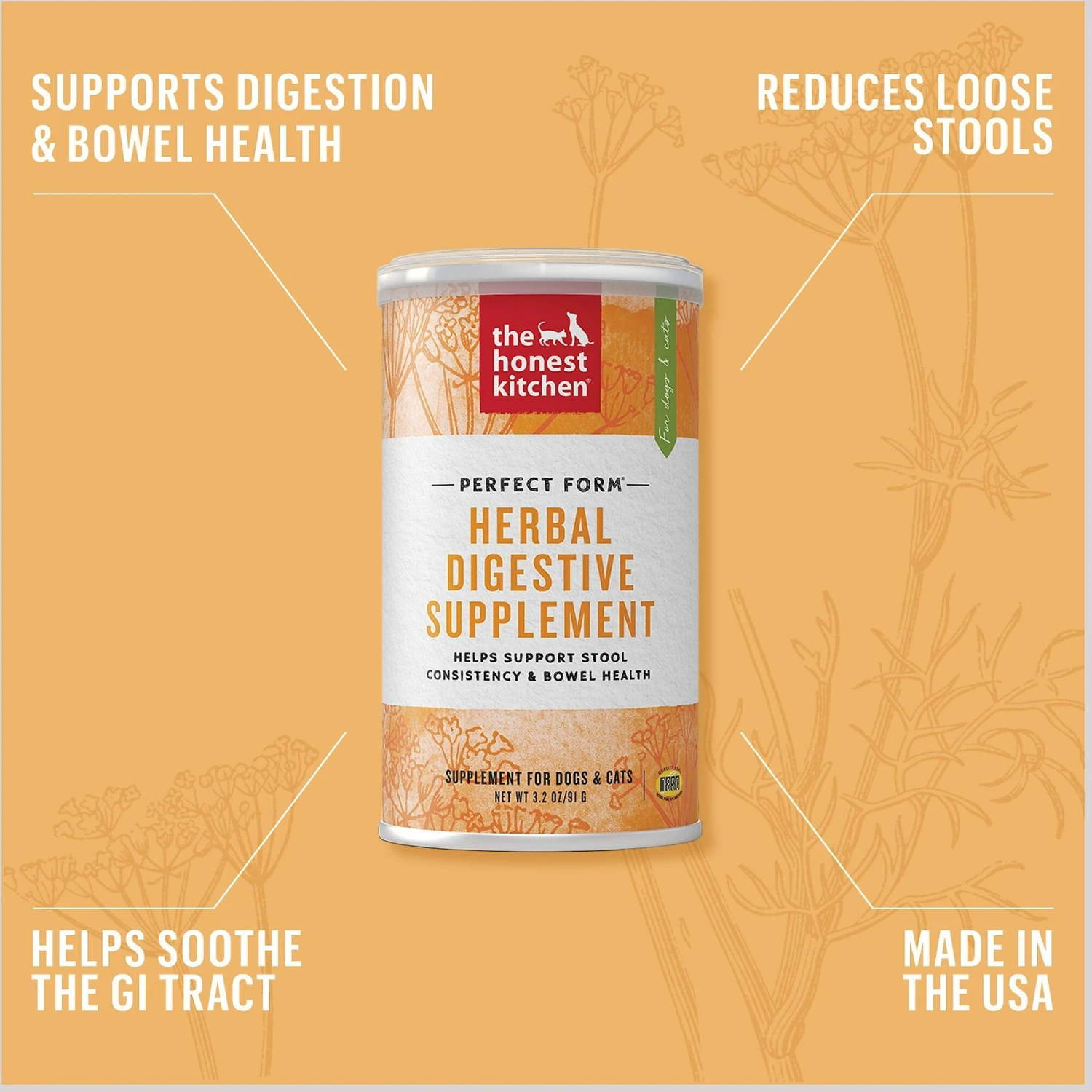 The Honest Kitchen Perfect Form Herbal Digestive Dog & Cat Supplement 4 The Honest Kitchen Perfect Form Herbal Digestive Dog & Cat Supplement - Image 4