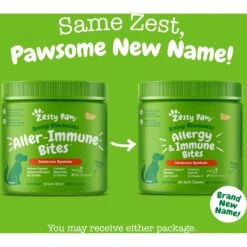 Zesty Paws Hemp Elements Aller-Immune Bites Cheese Flavored Soft Chews Allergy & Immune Supplement For Dogs -Pet Wellness 154822 PT3. AC SS1800 V1698787419