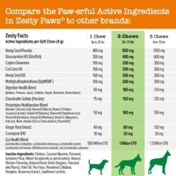 Zesty Paws Hemp Elements 8-in-1 Bites Chicken Flavored Soft Chews Multivitamin For Dogs 13 Zesty Paws Hemp Elements 8-in-1 Bites Chicken Flavored Soft Chews Multivitamin For Dogs -Pet Wellness 154826 PT4. AC SS1800 V1703623563