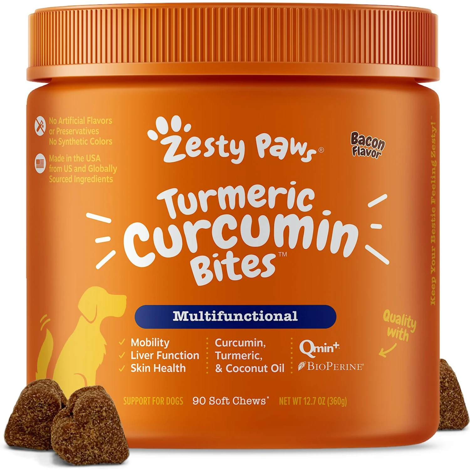 Zesty Paws Turmeric Curcumin Bites Bacon Flavored Soft Chews Multivitamin For Dogs 1 Zesty Paws Turmeric Curcumin Bites Bacon Flavored Soft Chews Multivitamin For Dogs