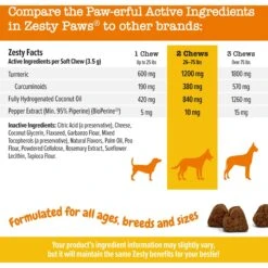 Zesty Paws Turmeric Curcumin Bites Bacon Flavored Soft Chews Multivitamin For Dogs 13 Zesty Paws Turmeric Curcumin Bites Bacon Flavored Soft Chews Multivitamin For Dogs -Pet Wellness 154830 PT4. AC SS1800 V1696441988