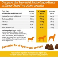 Zesty Paws Urinary Tract Bites Bacon Flavored Soft Chews Cranberry Bladder Kidney Supplement For Dogs 14 Zesty Paws Urinary Tract Bites Bacon Flavored Soft Chews Cranberry Bladder Kidney Supplement For Dogs -Pet Wellness 154832 PT5. AC SS1800 V1699634654