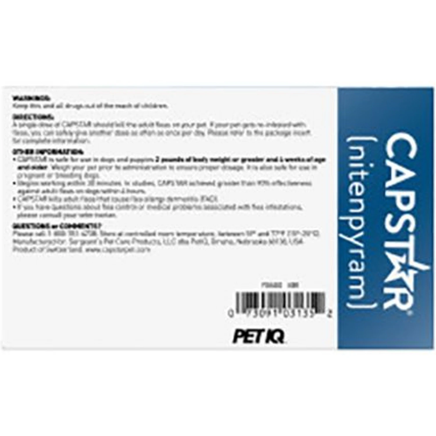 Capstar Flea Oral Treatment For Dogs, 2-25 Lbs 2 Capstar Flea Oral Treatment For Dogs, 2-25 Lbs - Image 2