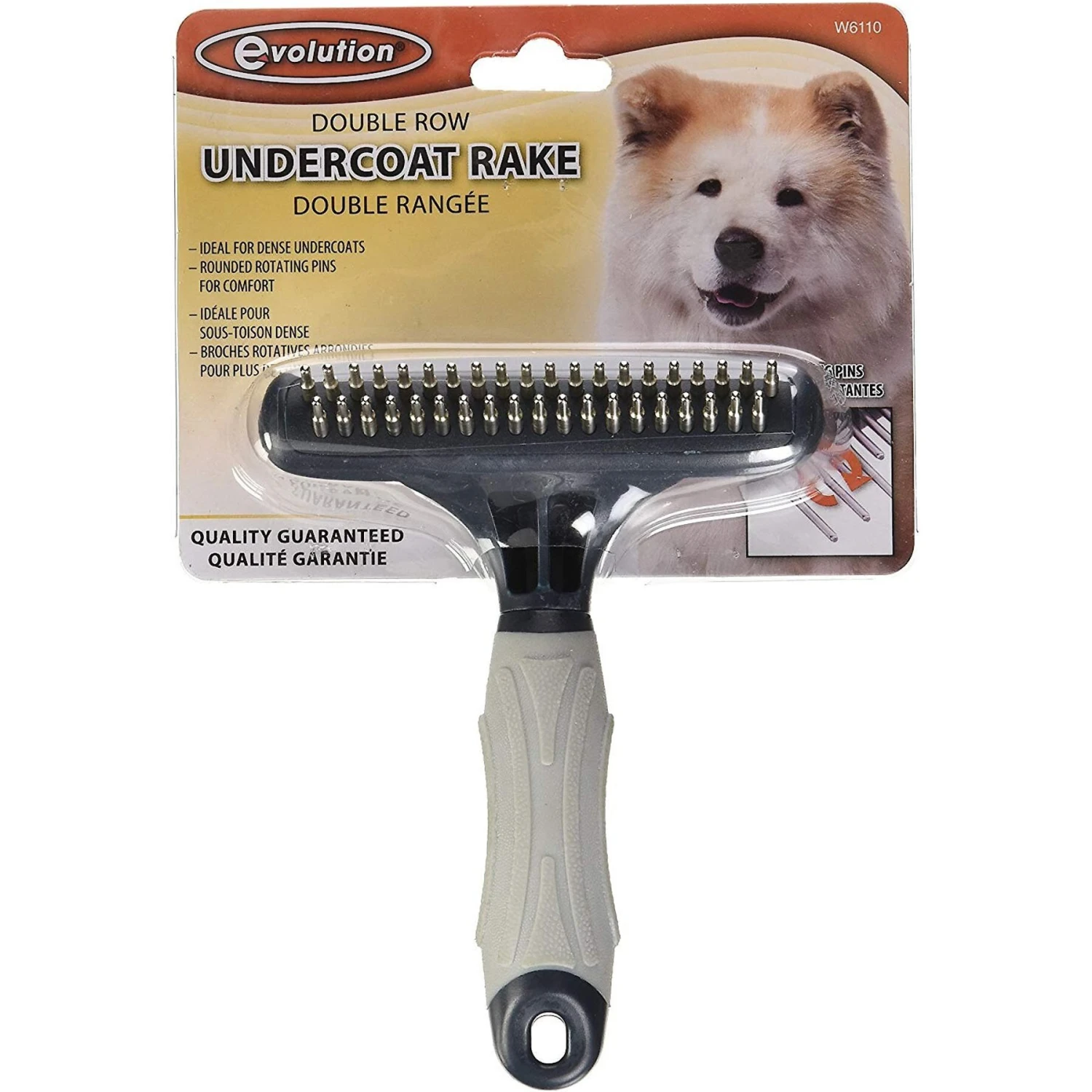 Evolution Dog Undercoat Grooming Rake With Rotating Pins 4 Evolution Dog Undercoat Grooming Rake With Rotating Pins - Image 4