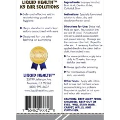 Liquid Health Pets K9 Ear Solutions Dog Ear Cleaner 8 Liquid Health Pets K9 Ear Solutions Dog Ear Cleaner -Pet Wellness 156388 PT3. AC SS1800 V1546900625