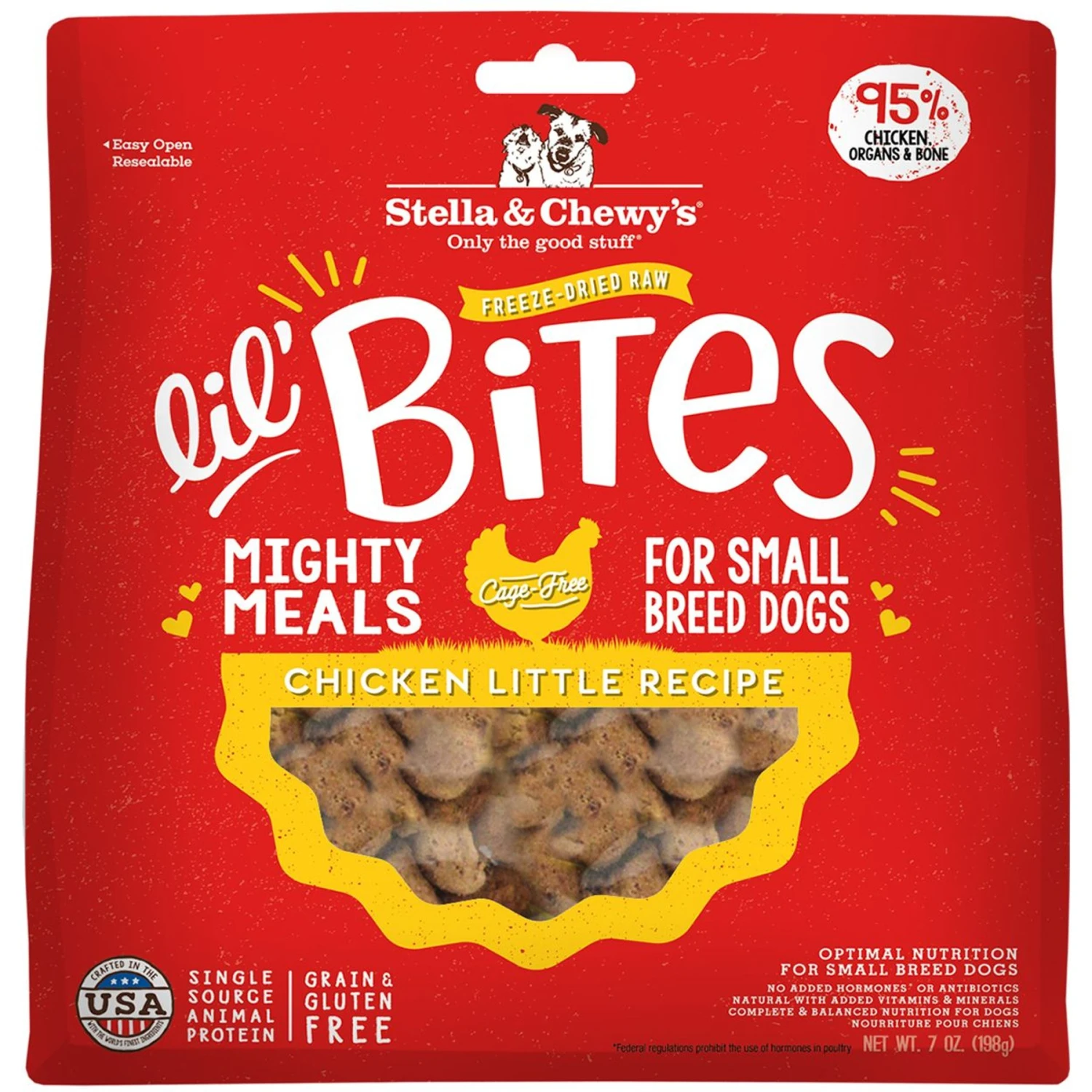 Stella & Chewy's Lil' Bites Chicken Little Recipe Small Breed Freeze-Dried Raw Dog Food 1 Stella & Chewy's Lil' Bites Chicken Little Recipe Small Breed Freeze-Dried Raw Dog Food