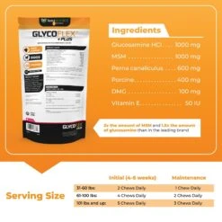 VetriScience GlycoFlex Plus Bacon Flavored Chews Joint Supplement For Medium & Large Dogs -Pet Wellness 158539 PT2. AC SS1800 V1657656012