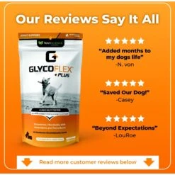 VetriScience GlycoFlex Plus Peanut Butter Flavored Chews Joint Supplement For Medium & Large Dogs -Pet Wellness 158541 PT3. AC SS1800 V1657656012