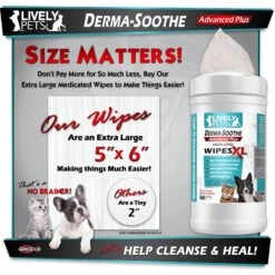 Lively Pets Derma-Soothe Advance Plus Medicated Dog & Cat Wipes -Pet Wellness 159035 PT3. AC SS1800 V1630609579