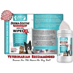 Lively Pets Derma-Soothe Advance Plus Medicated Dog & Cat Wipes -Pet Wellness 159035 PT5. AC SS1800 V1630610773