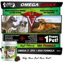 Lively Pets Omega Maxx Fish Oil Small & Medium Dog Soft Chews -Pet Wellness 159040 PT3. AC SS1800 V1552936649