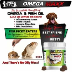 Lively Pets Omega Maxx Fish Oil Large & Giant Dog Soft Chews -Pet Wellness 159041 PT4. AC SS1800 V1552936619
